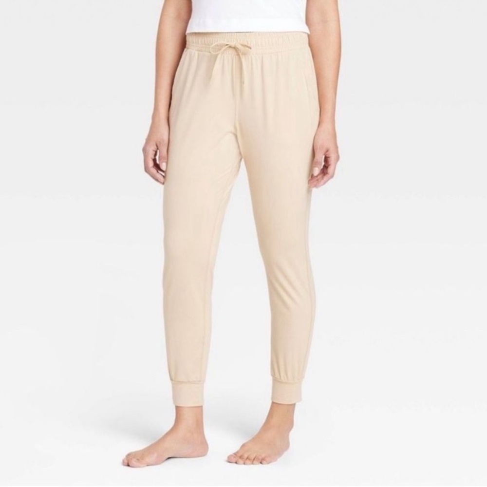 ALL IN MOTION - WOMEN’S BEIGE JOGGERS & SPORTS BRA - SIZE XS